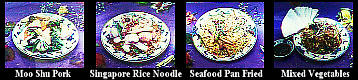 Moo Shu Pork - Singapore Rice Noodle - Seafood Pan Fried Noodle - Mixed Vegetables